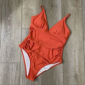 Orange One-Piece Swimsuit